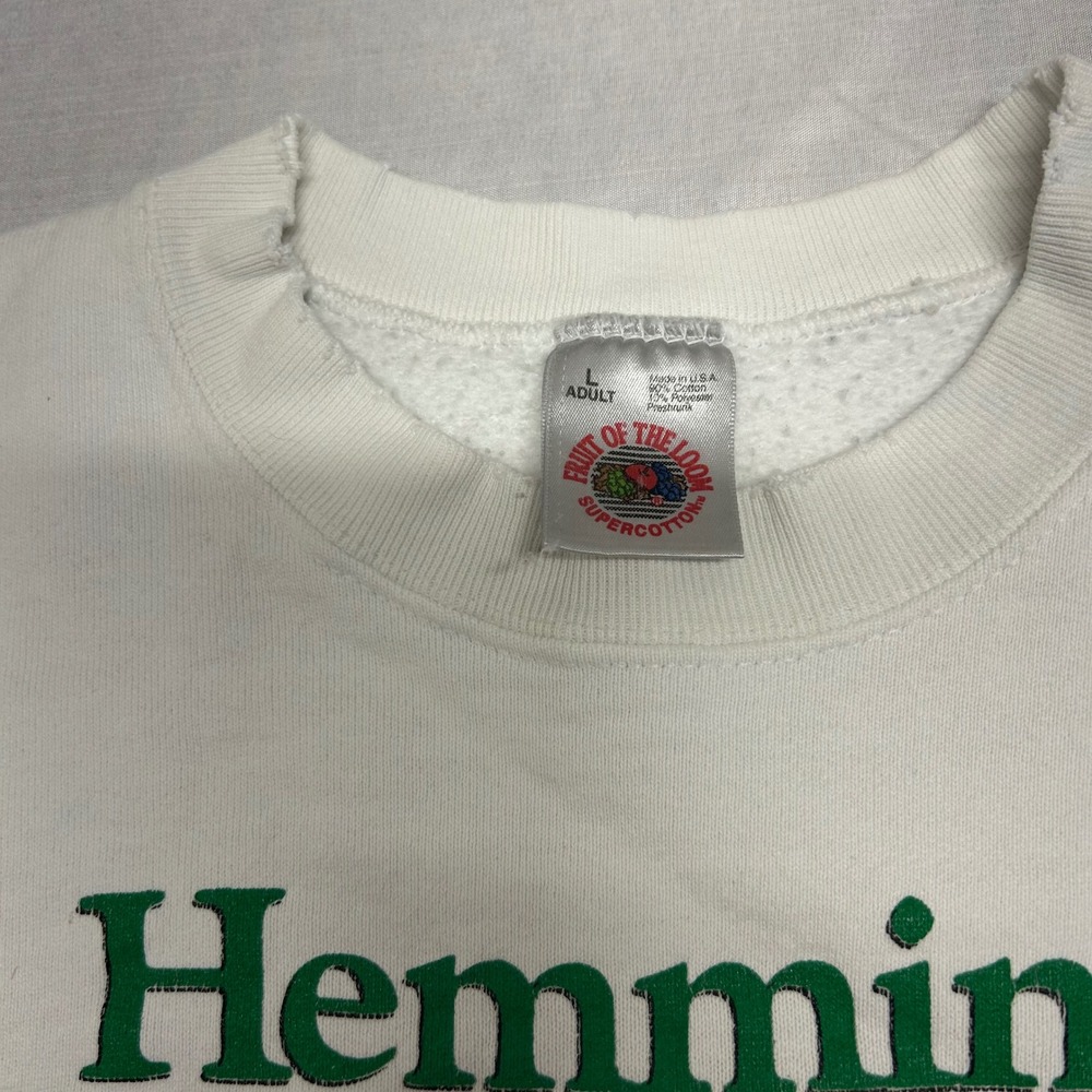 Vintage 90s Hemmings Motor News Sweatshirt Mens Large White Distressed USA Made - Picture 4 of 9
